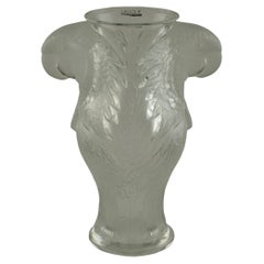 Lalique Limited Edition Clear and Satin Finished Glass Macao Vase