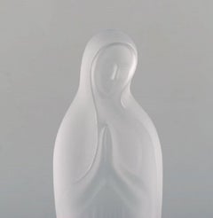 Lalique, Madonna Figurine in Clear Art Glass, 1960s