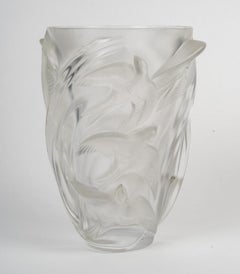 LALIQUE - "Martinets" Vase, circa 1980–2000