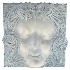 Lalique Mask De Femme Masque avec stand d'origine