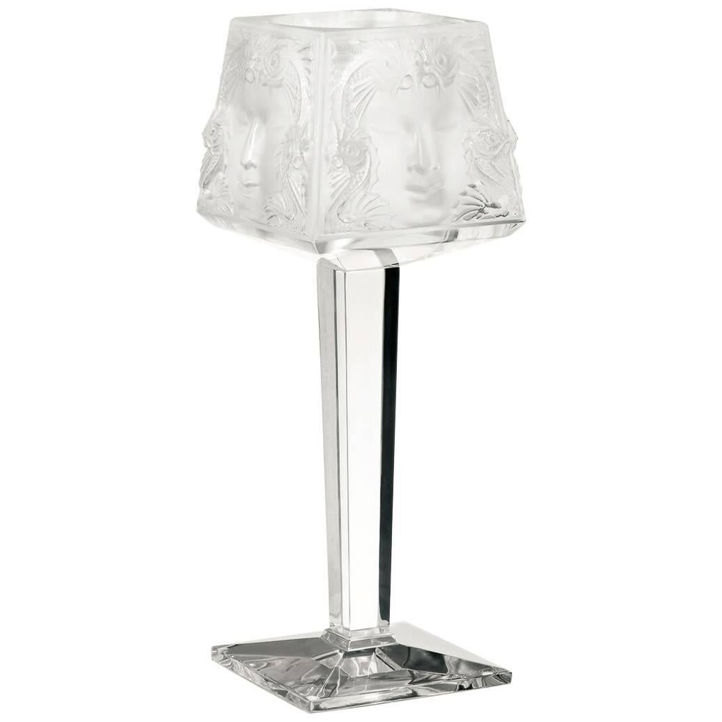 Lalique Masque De Femme Votivo sobre Soporte Cristal Transparente en venta