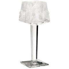 Lalique Masque De Femme Votive on Stand Clear Crystal