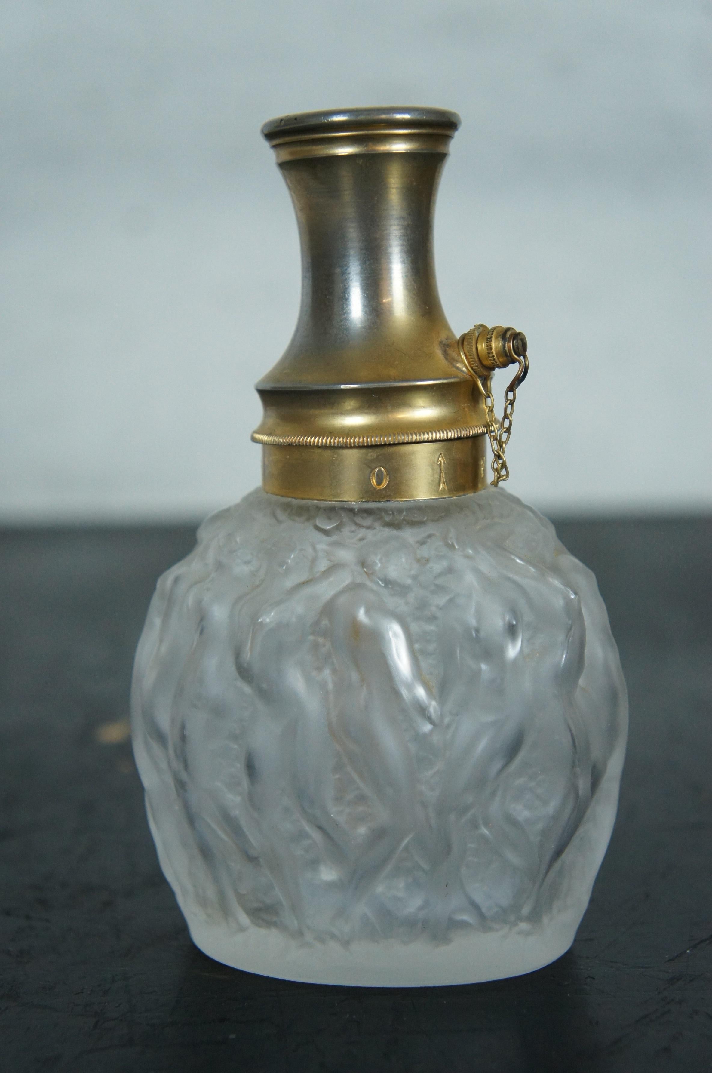 XX secolo Lalique Molinard Le Provencal Atomizzatore Bacchanate Figura Nuda Bottiglia di Profumo 6