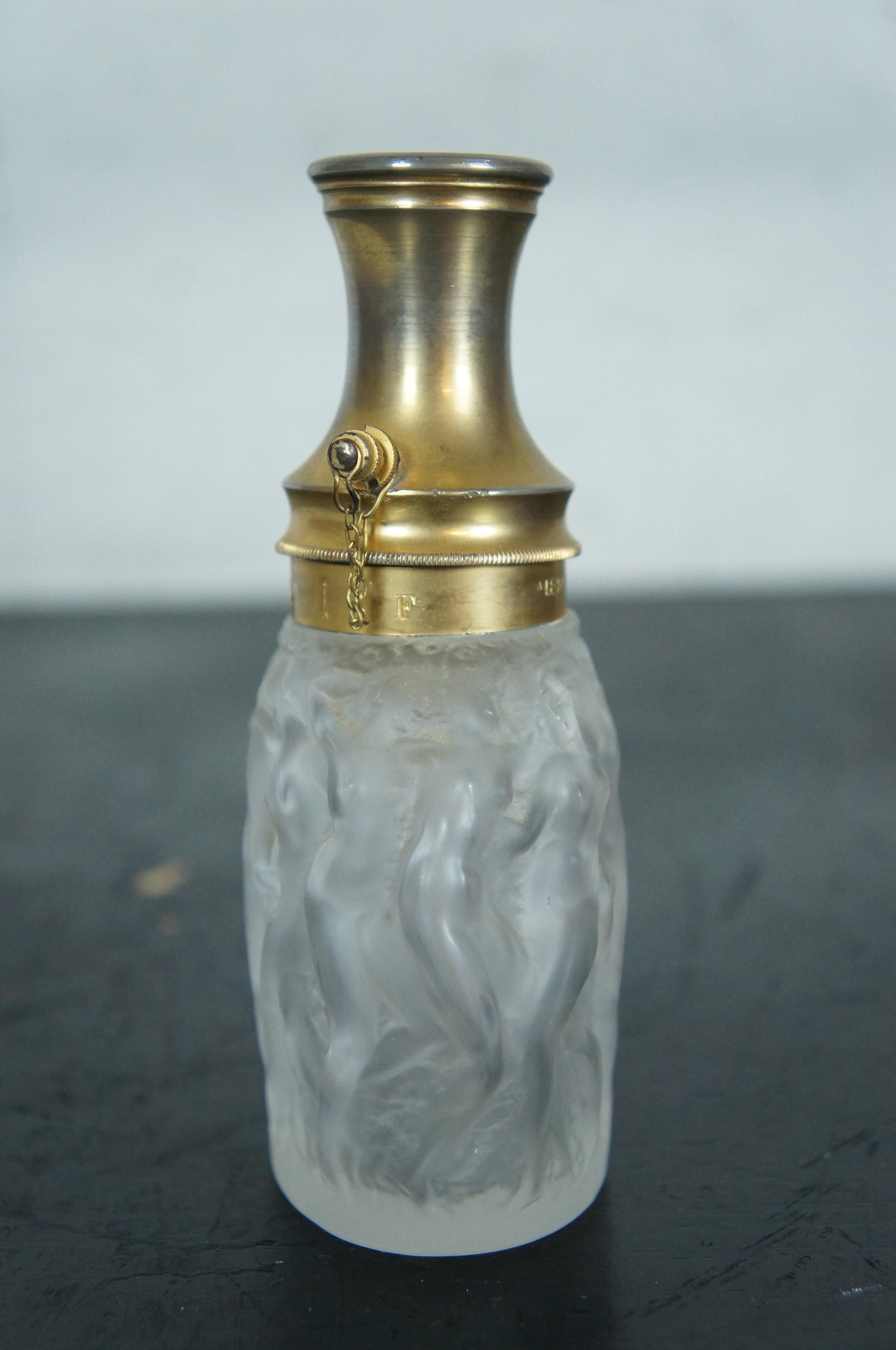 Ottone Lalique Molinard Le Provencal Atomizzatore Bacchanate Figura Nuda Bottiglia di Profumo 6