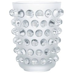 Lalique Mossi Vase Clear Crystal