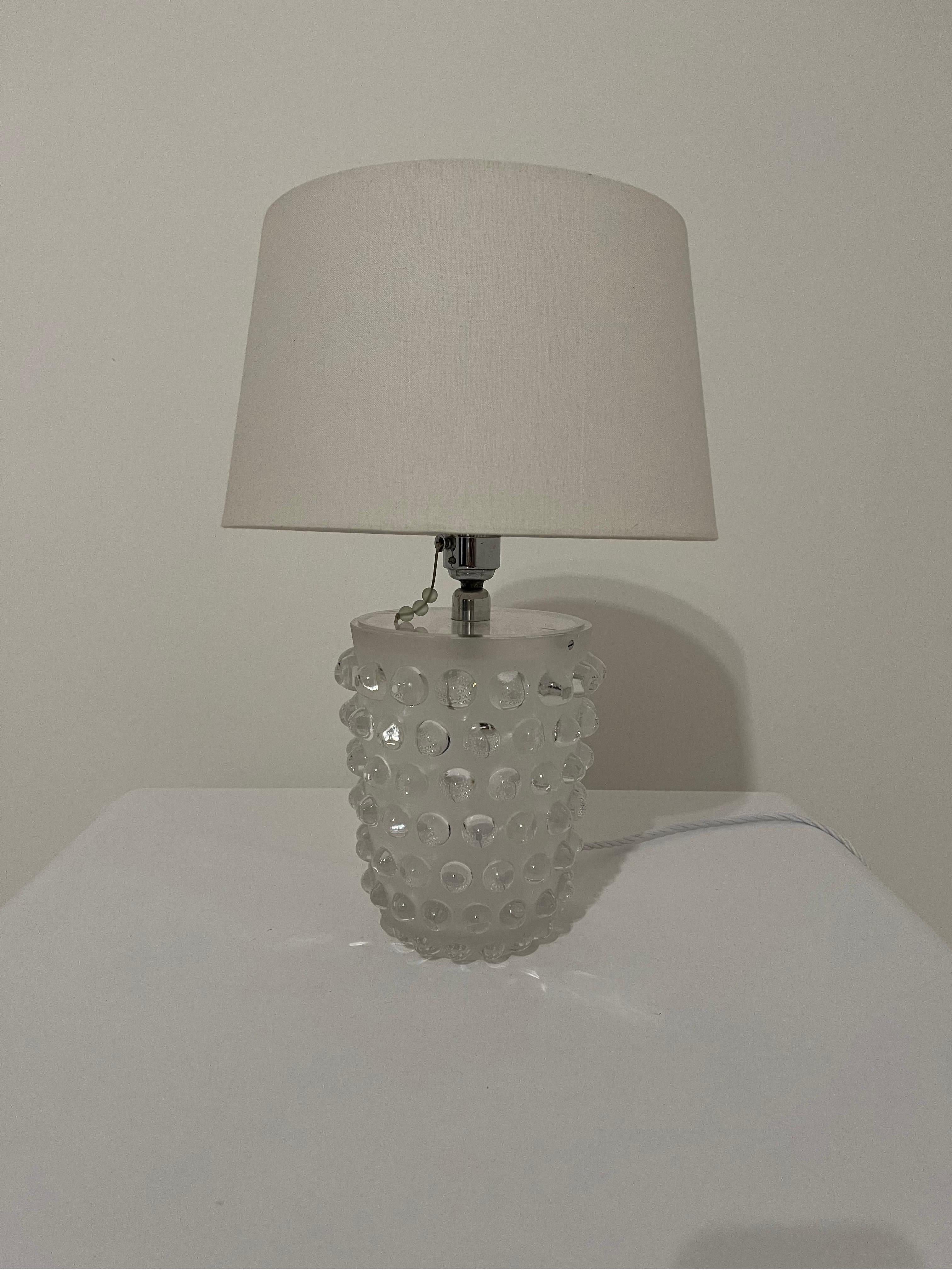 French Lalique Mossi Vase Lamp Pre 1977  For Sale