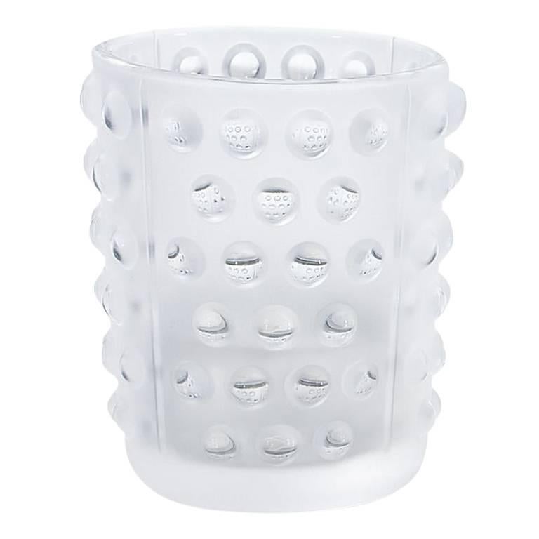 Lalique Mossi Votive in Clear Crystal For Sale