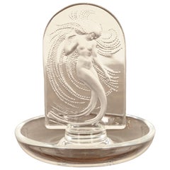 Lalique "Naiade" Art Deco Crystal Ring Dish