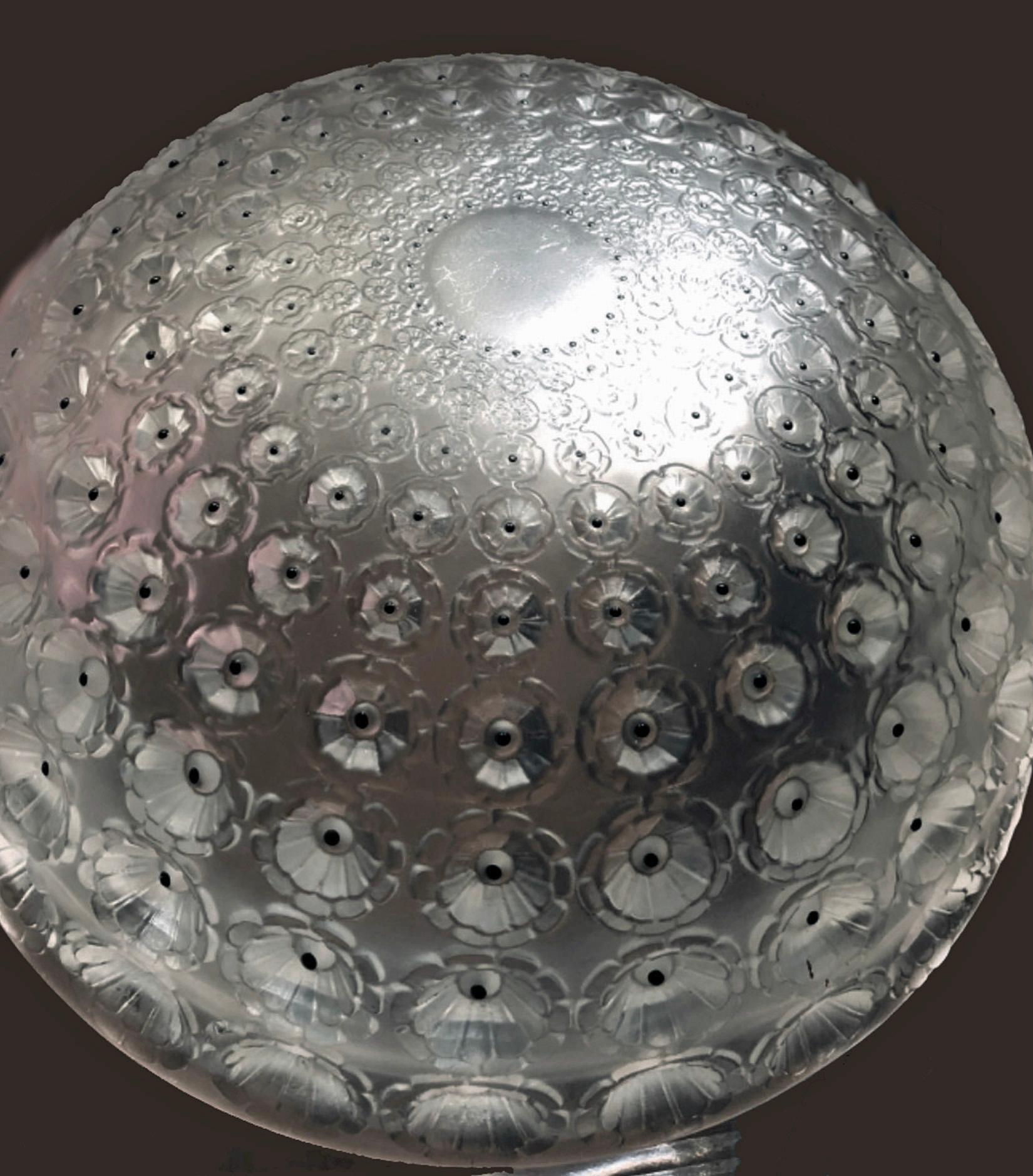 lalique bowl with black dots