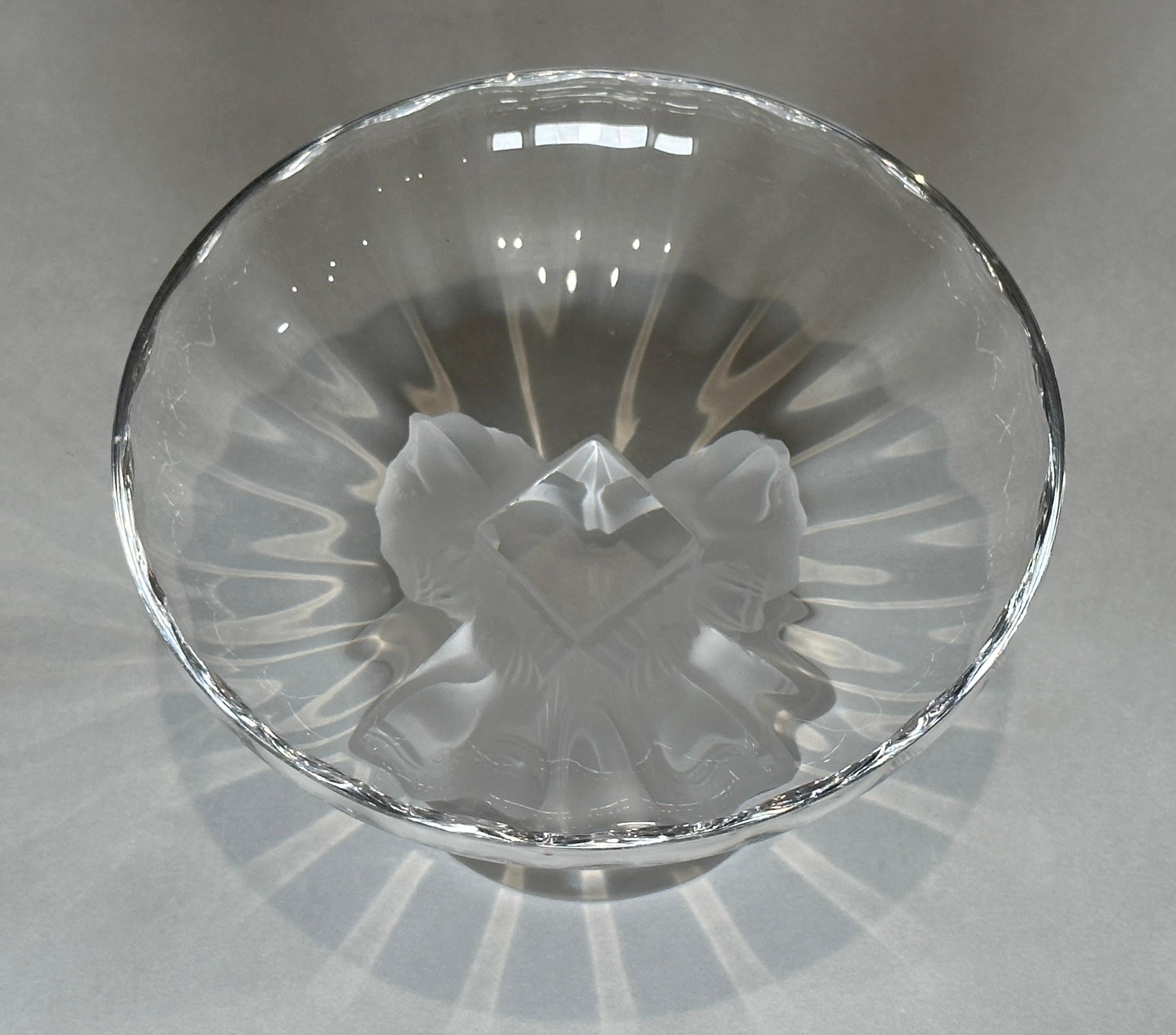 Modern Lalique Nogent Compote Bowl For Sale