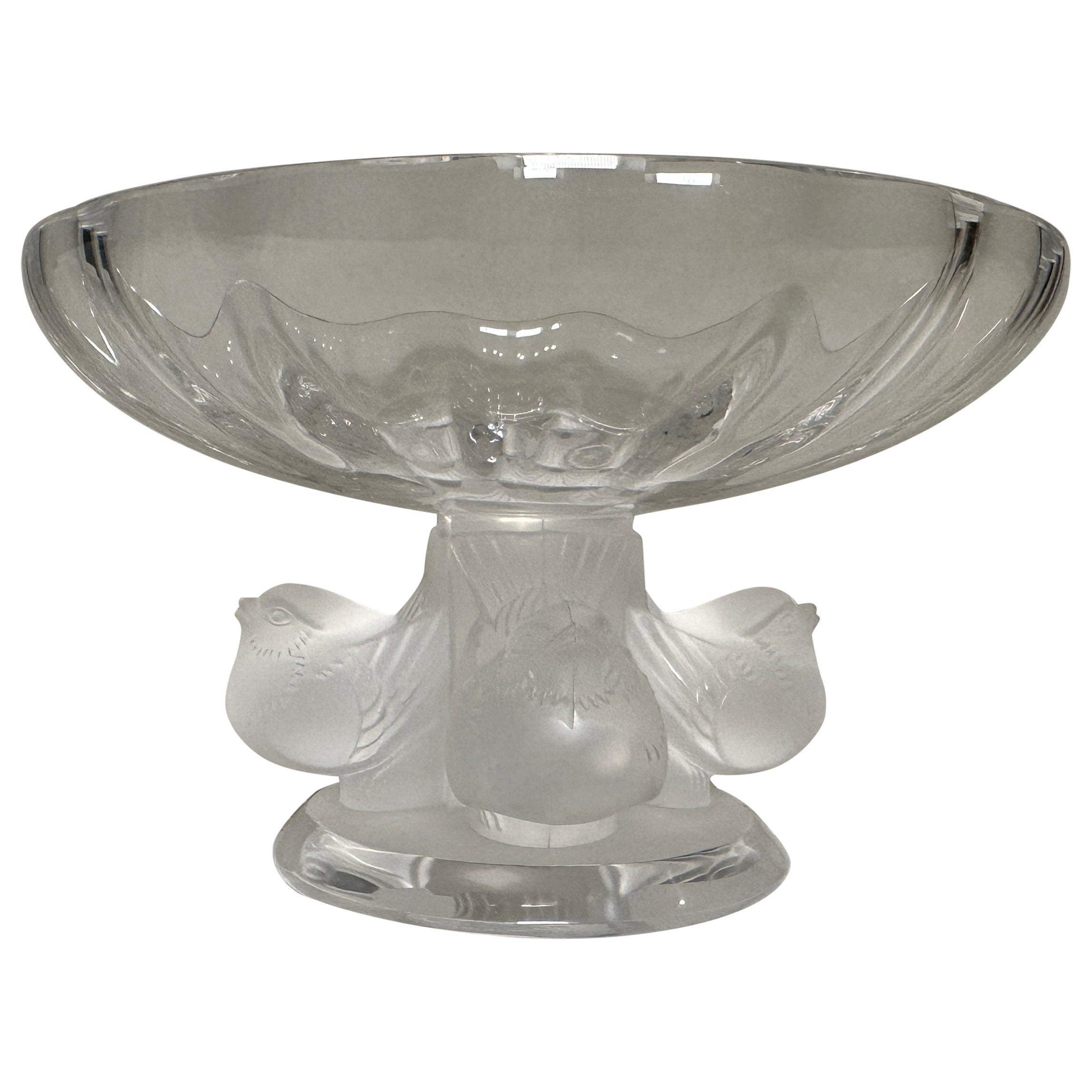 Lalique Nogent Crystal Compote Bowl