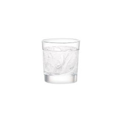 Lalique Owl Old Fashion Tumbler in Clear Crystal