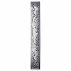 Lalique Pair of Doors Composed of 3 Decorative Glass Panels "Femme"