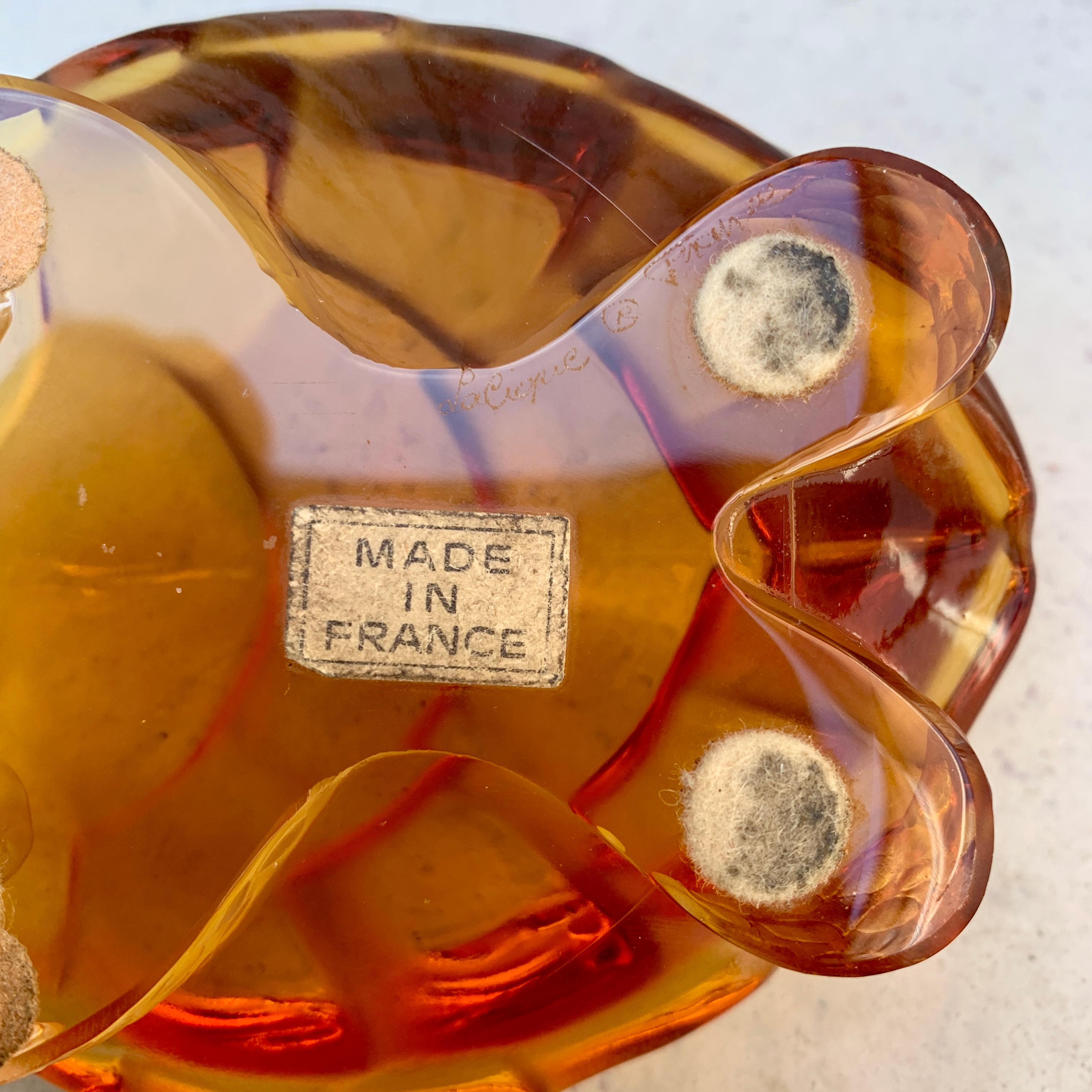Cristallo Lalique fermacarte Figurina Caroline Tartaruga di cristallo in vendita