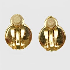 Lalique Paris Gold Plated Pale Blue Frosted Crystal Flower Clip On Earrings