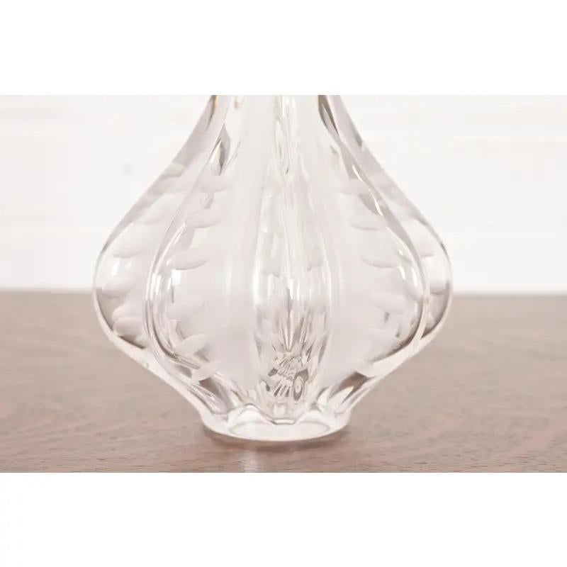 Cristal Vase en cristal givré de Marie-Claude Paris Lalique en vente