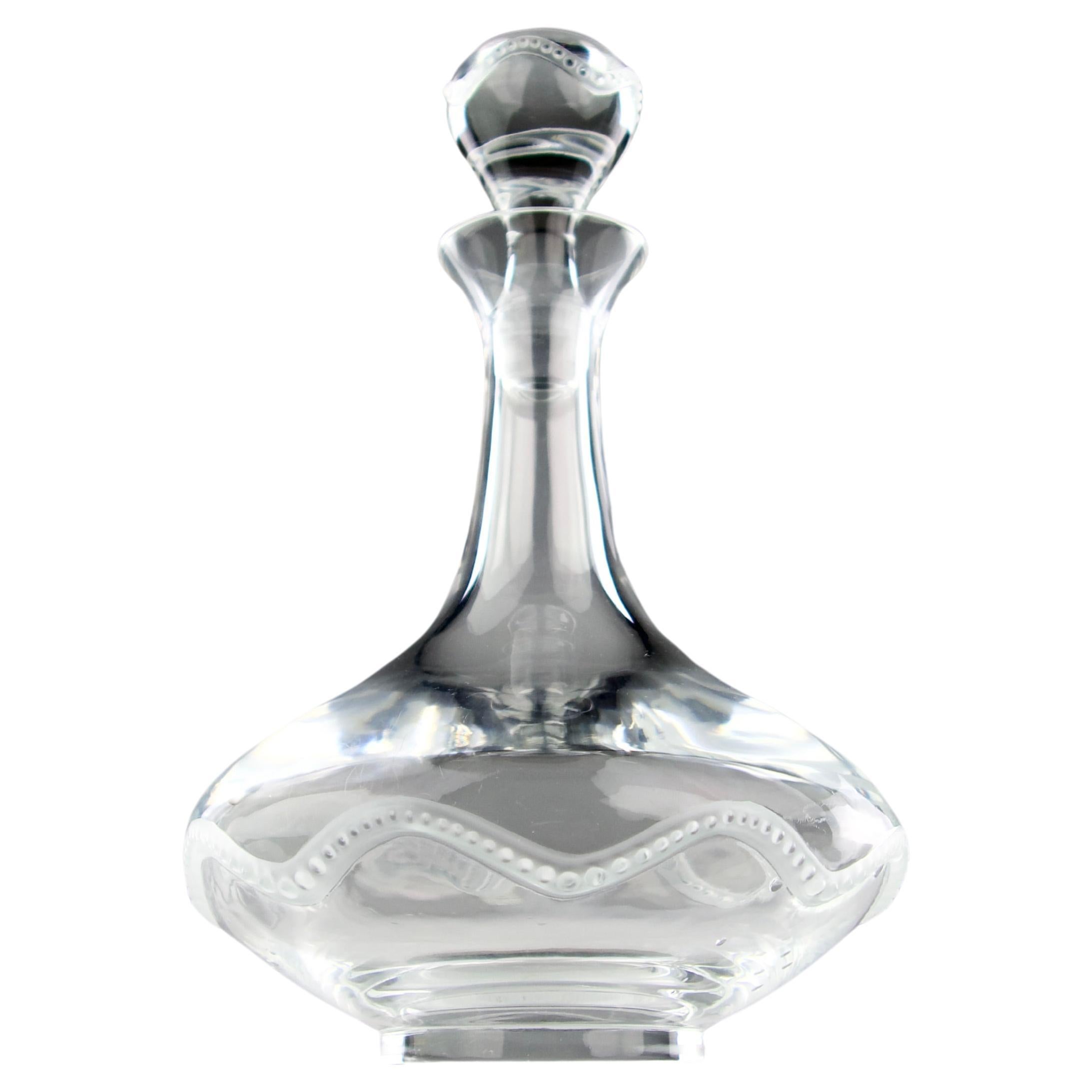 Lalique, Pearled "Champs de Mars" Wine Decanter, France 1990s For Sale