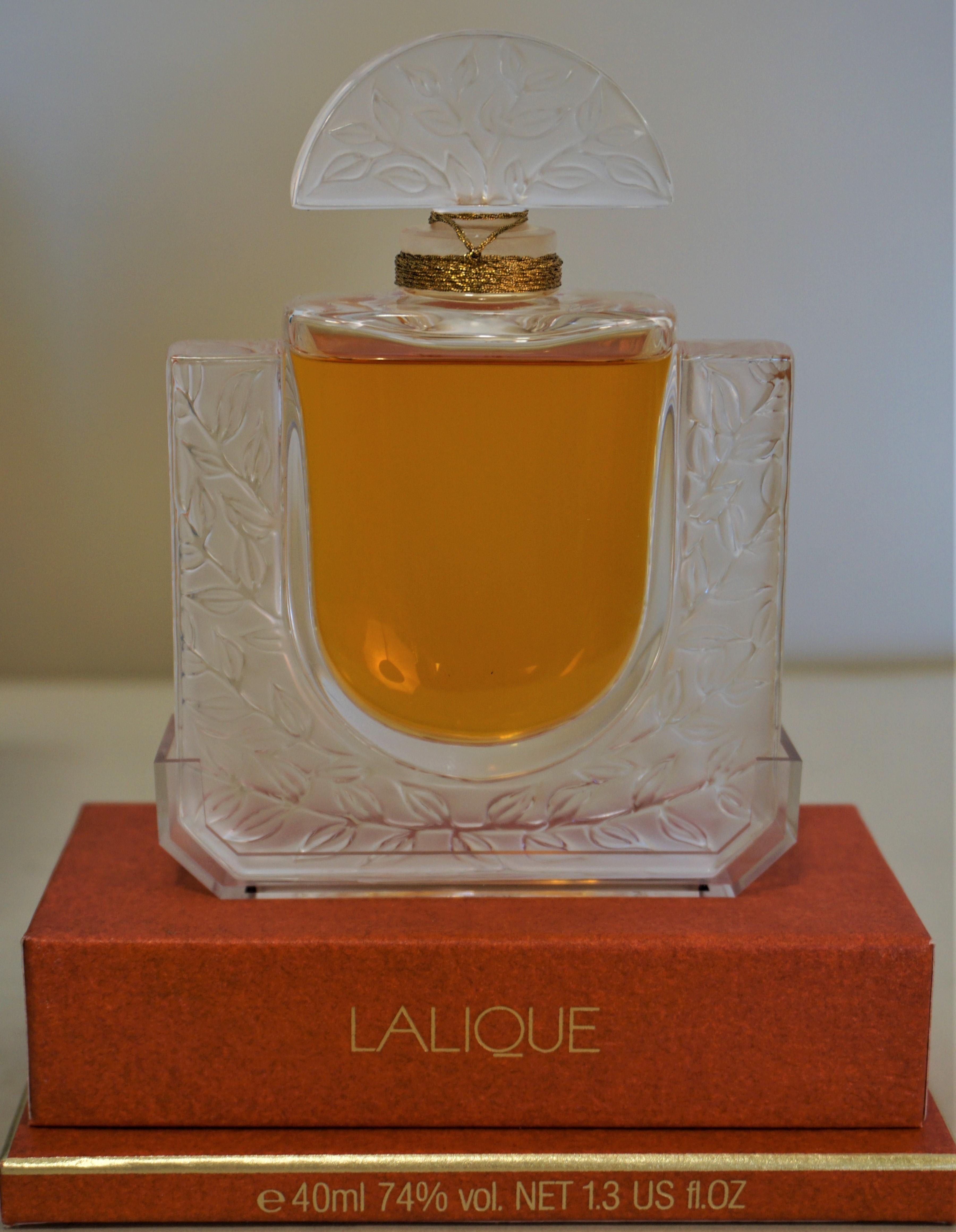 French Lalique Perfume Bottle with Pendant
