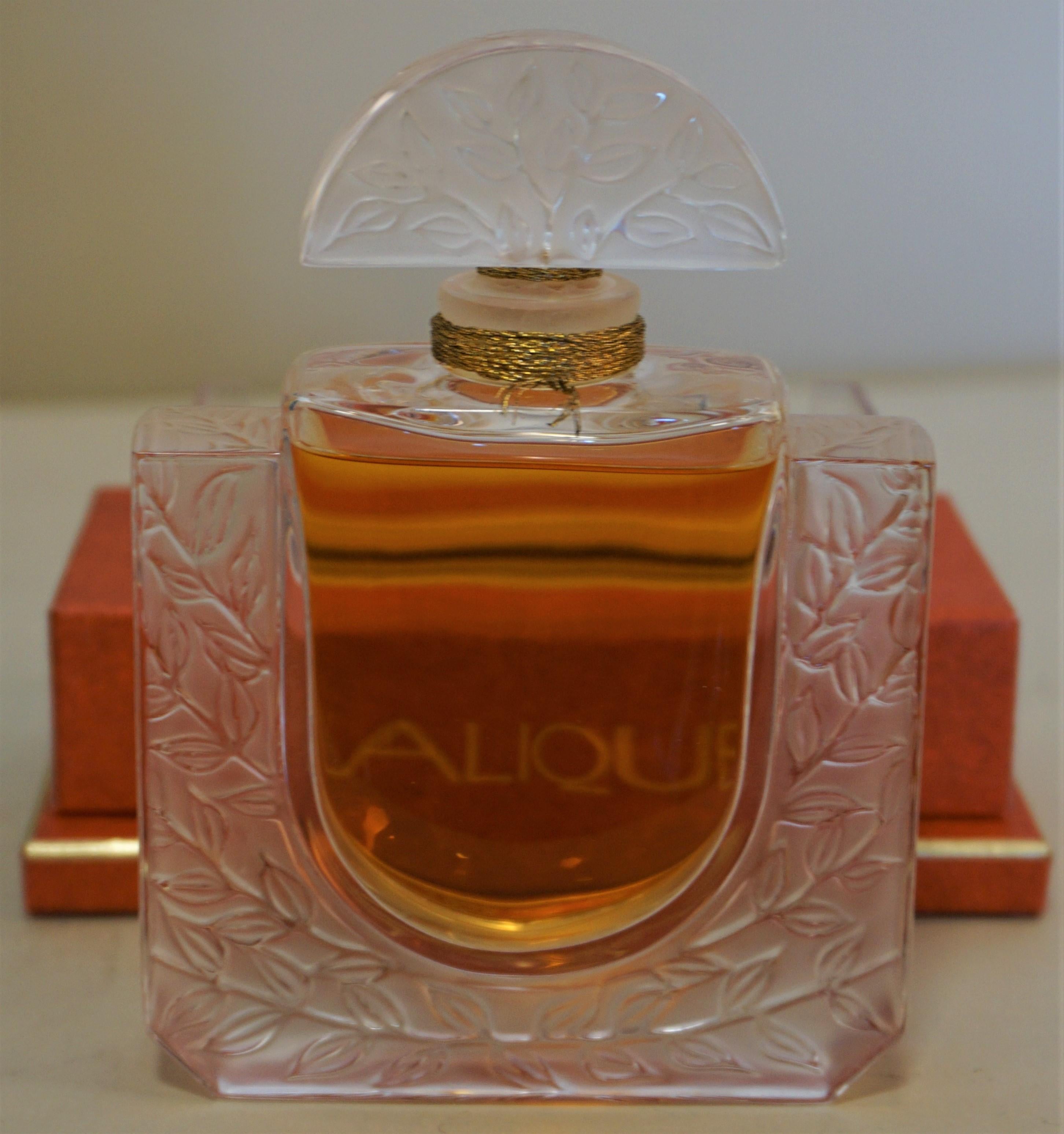 Crystal Lalique Perfume Bottle with Pendant