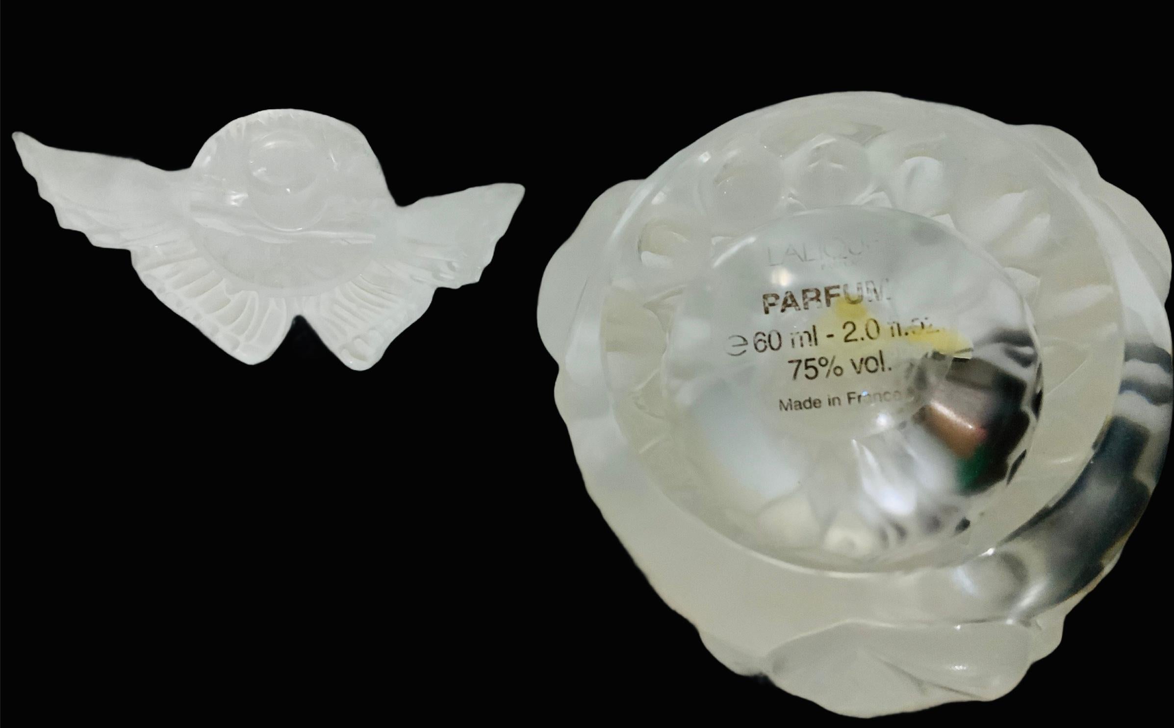 Molded Lalique Pristine Butterfly Perfume Bottle #1