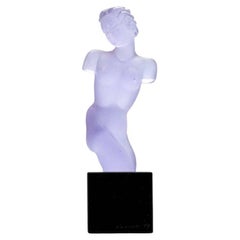 Lalique Lila Skulptur "A Marosto", Frankreich 1930er Jahre