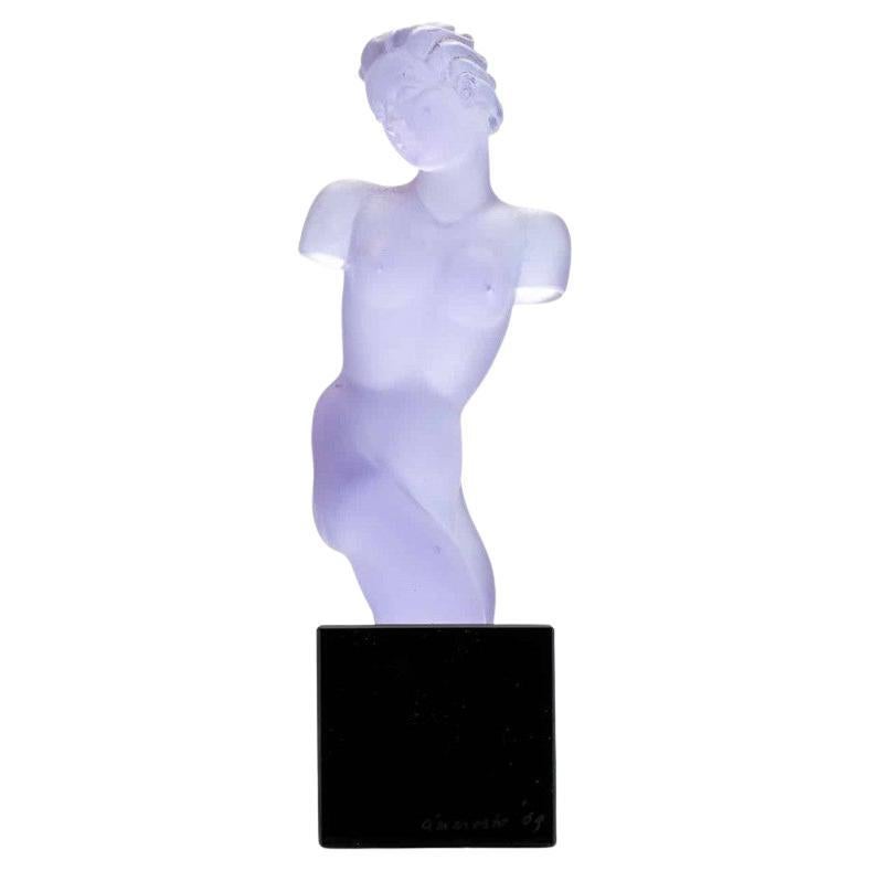 Lalique Purple "A Marosto" Sculpture, France 1930s