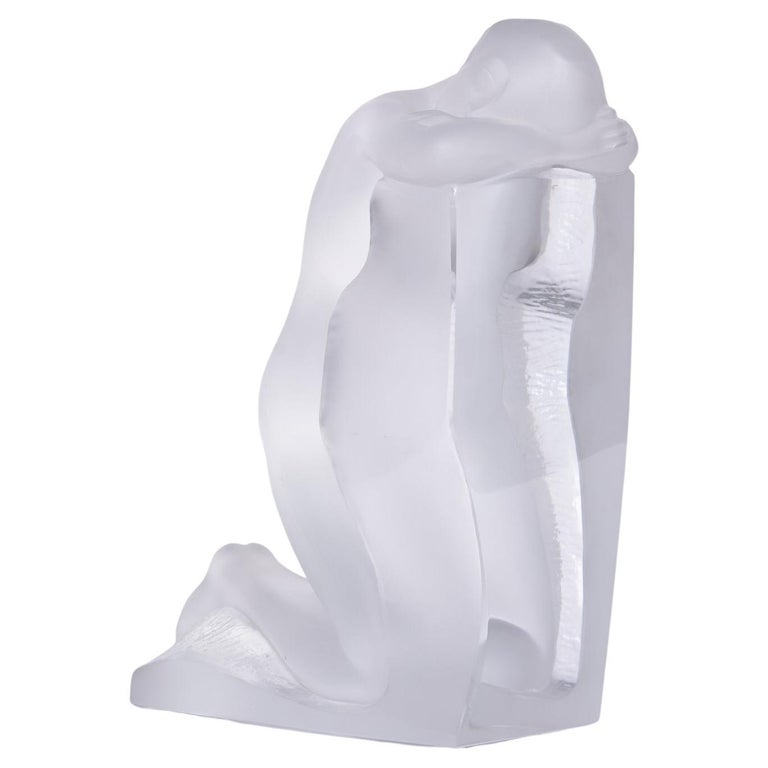 Lalique Reverie Nude Crystal Bookend For Sale at 1stDibs