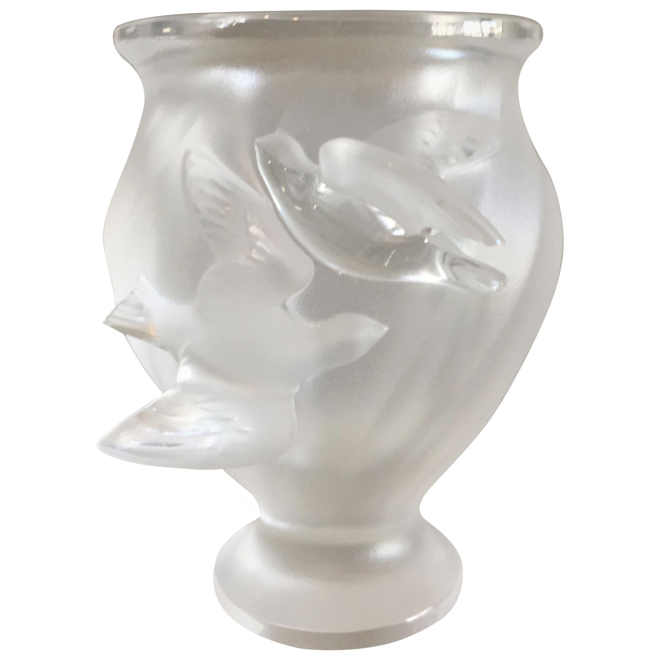 Lalique Rosine Vase For Sale