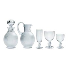 Lalique Service "Langeais" 24 Glasses and Broc et Carafe