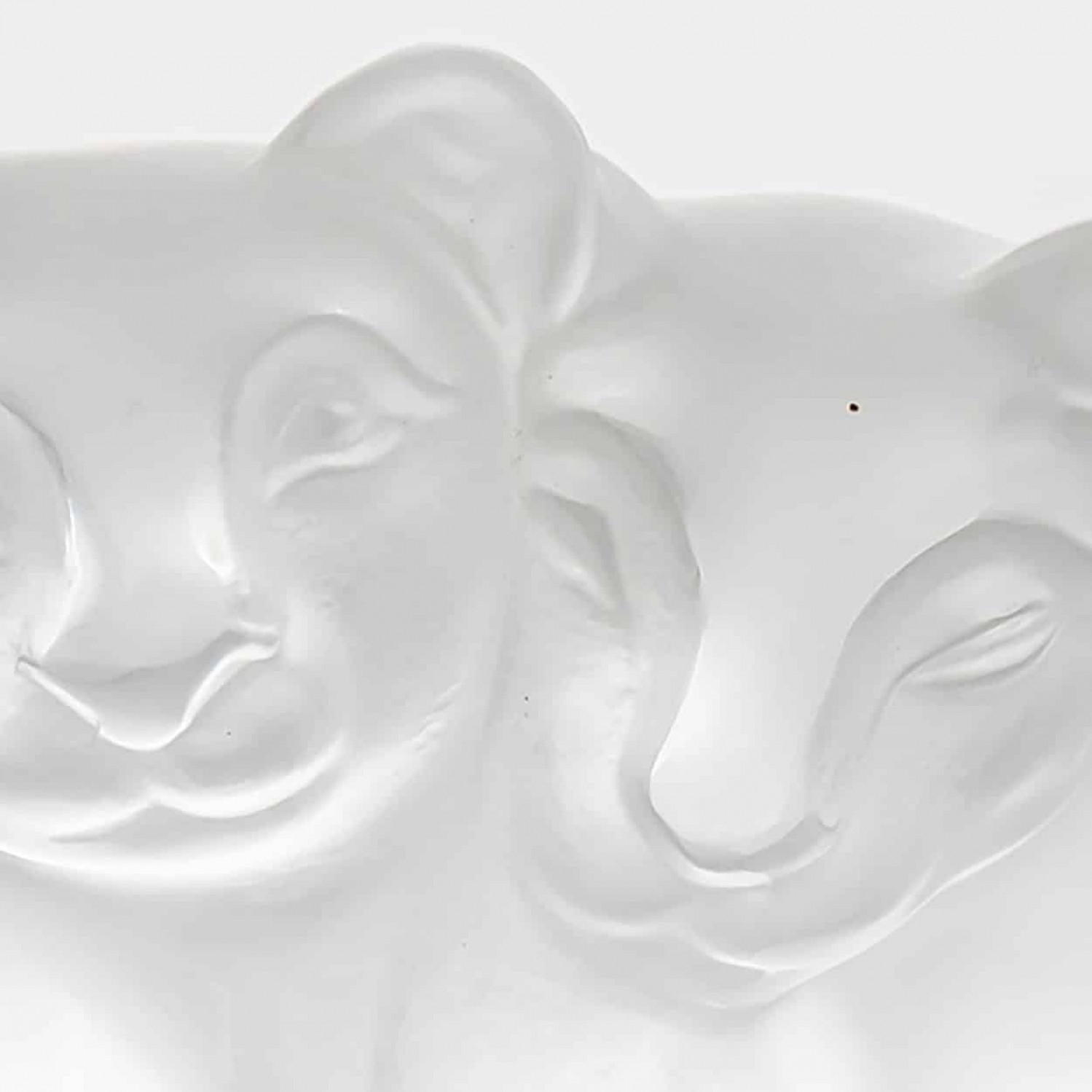French Lalique Signed Frosted Crystal Lion Cubs Sculpture, France For Sale