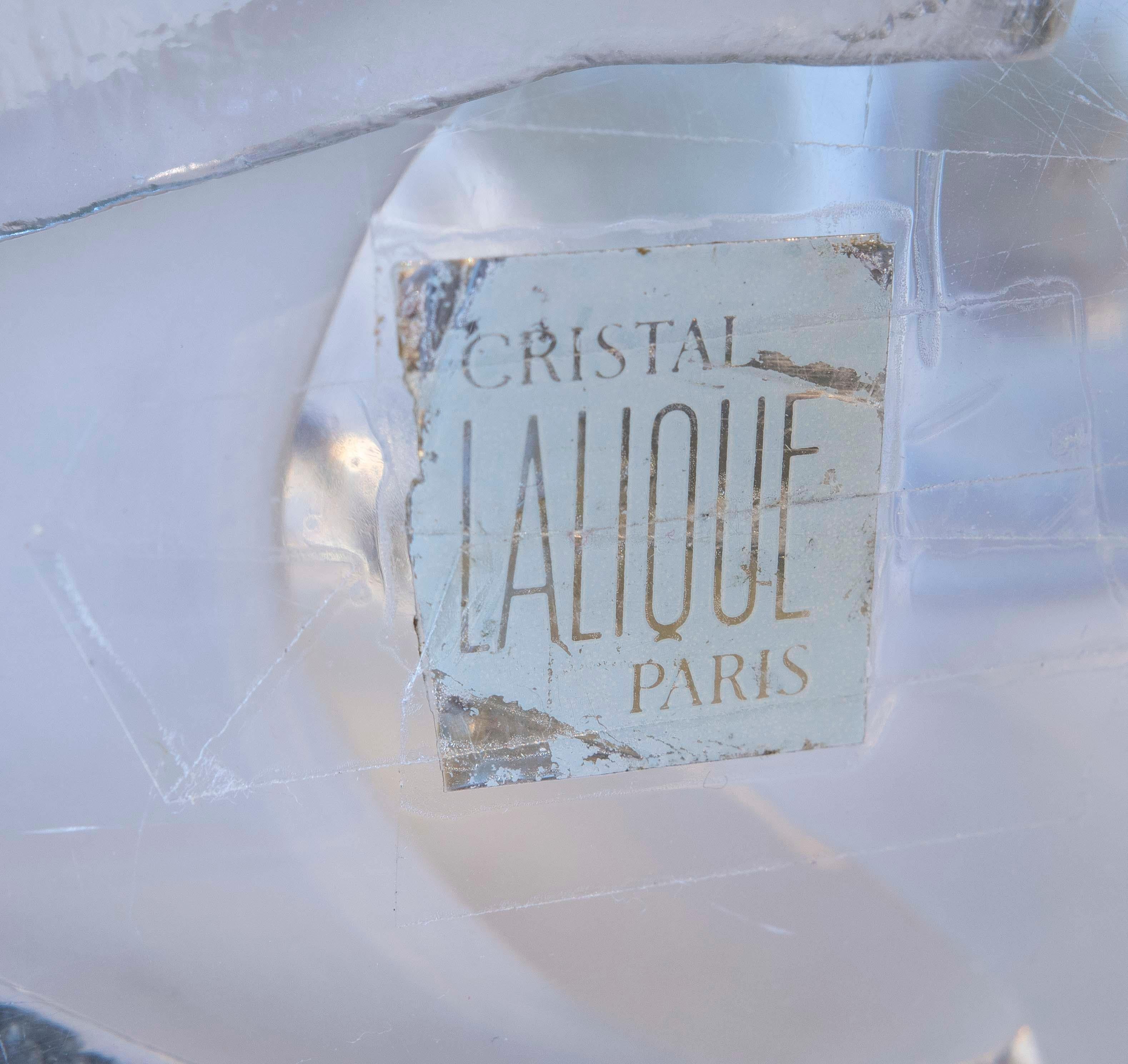 Lalique Signed Sculpture in Cold Glass of a Man Lying Down 7