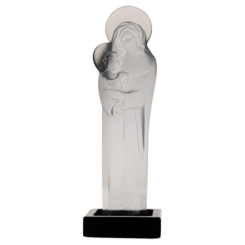 Lalique Signed Virgin And Child, France, 1947