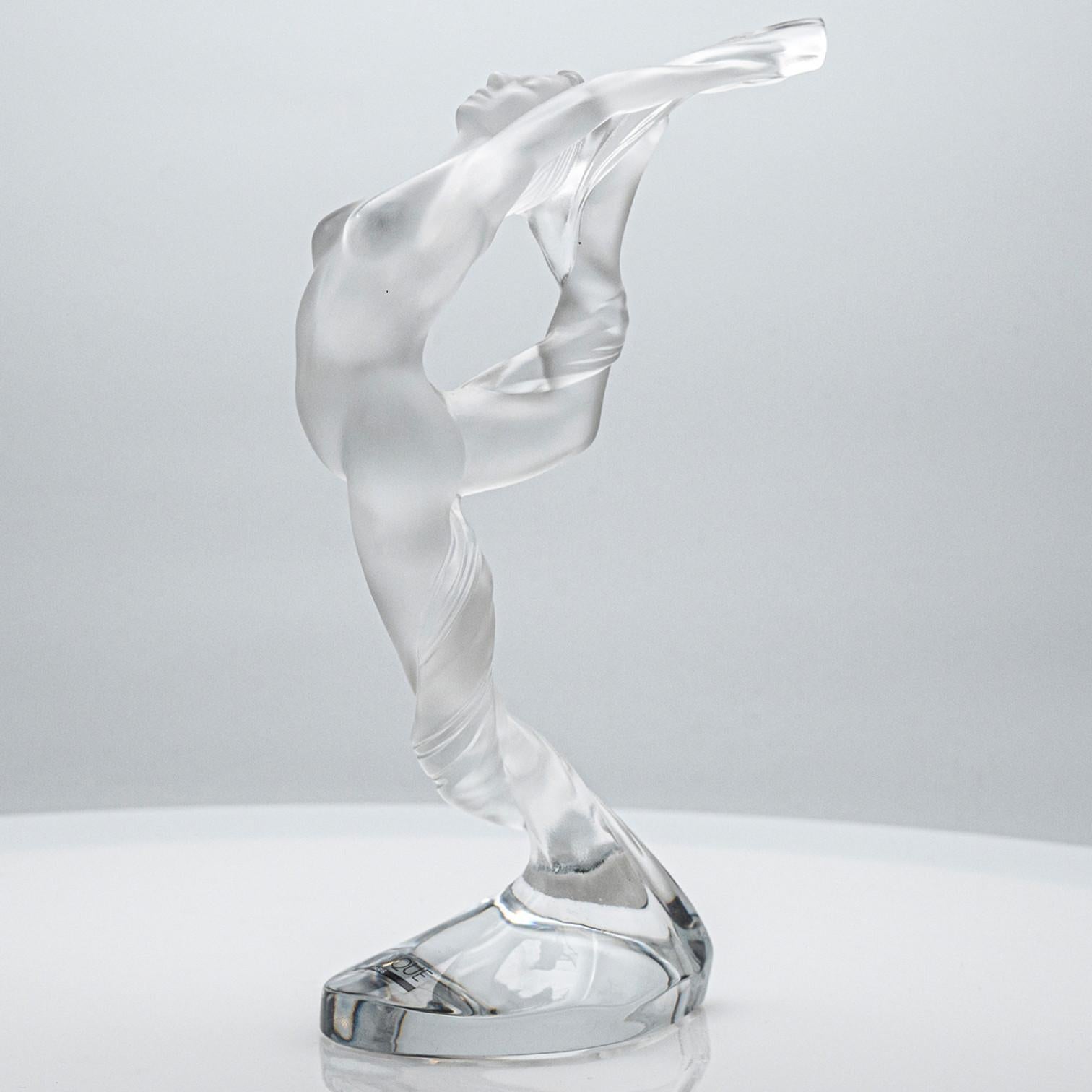 Luxury at its finest,  A collector’s item made by Lalique in France. This high-end piece is made and signed by Lalique.

Running and slender, the acrobat seems to come to life through the crystal. His lightness and sense of balance defy the laws of
