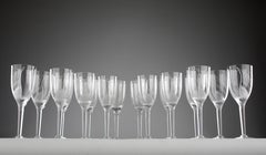 Lalique, Bicchieri da Champagne "Sorriso dell'Angelo" (16), Francia 1980