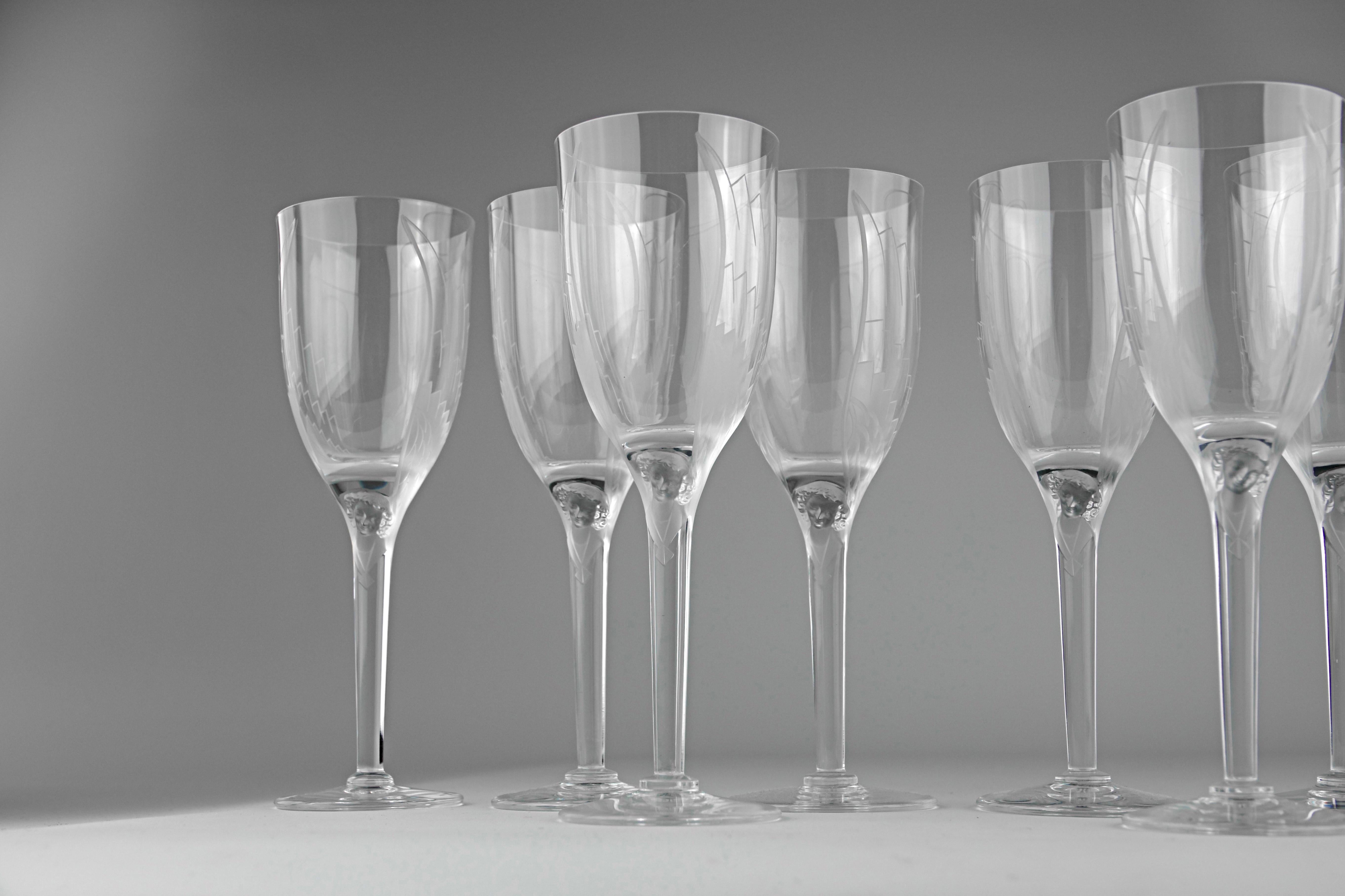 Art Déco Lalique, Bicchieri da Champagne 