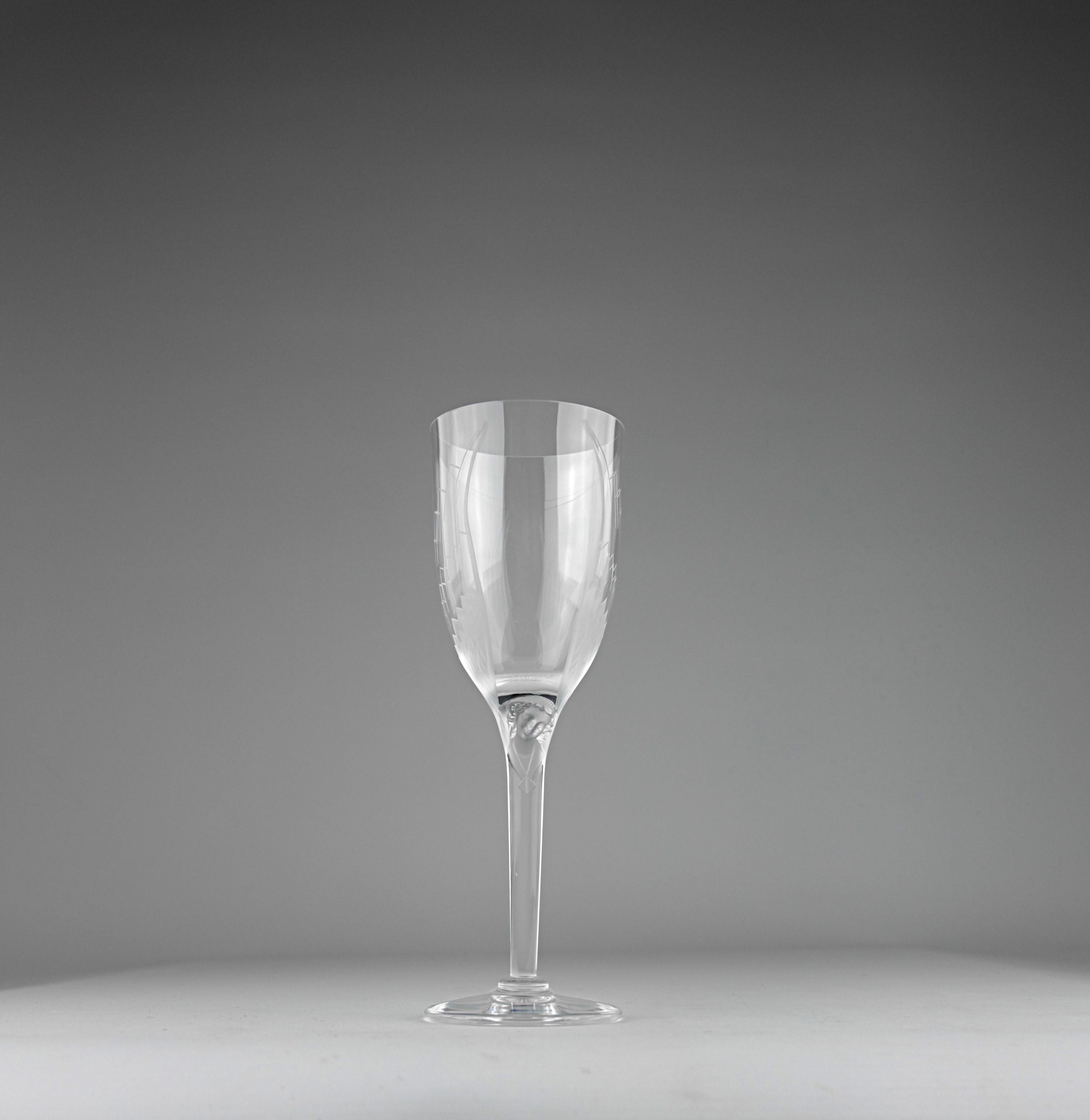 lalique angel champagne glasses