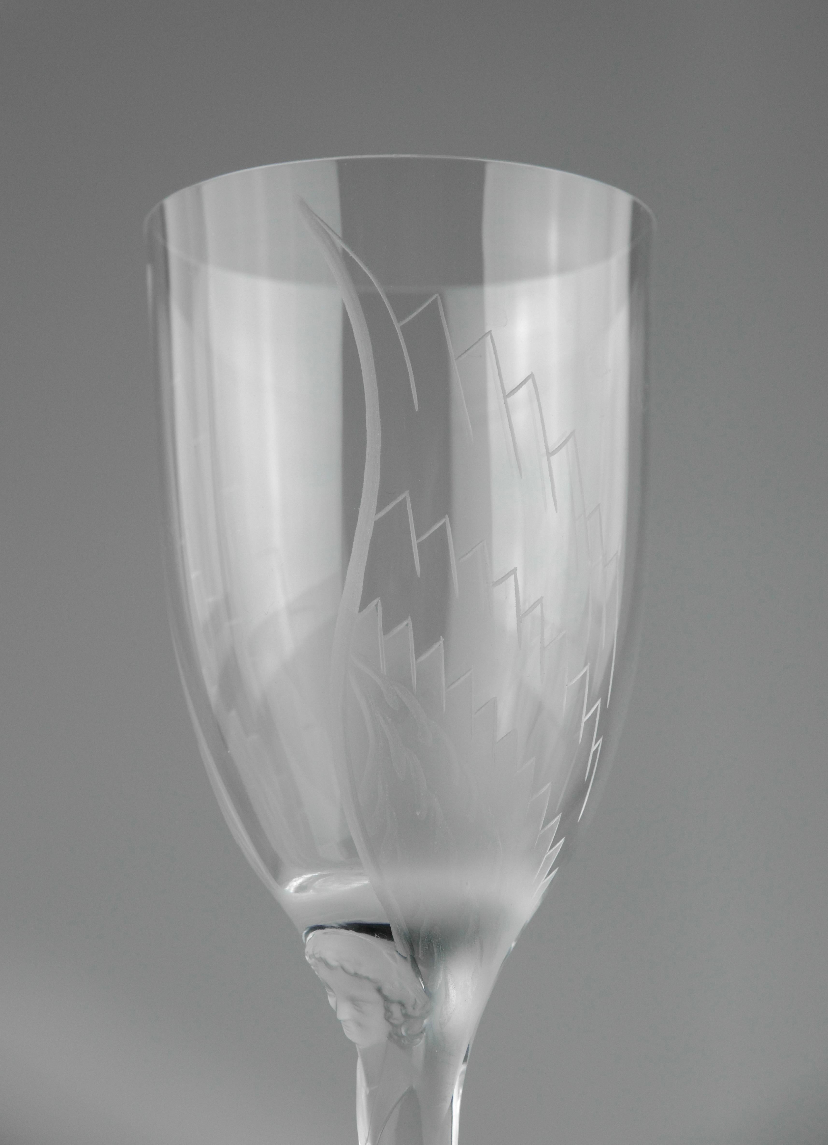 Fine XX secolo Lalique, Bicchieri da Champagne 