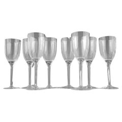 Lalique, Bicchieri da Champagne "Sorriso dell'Angelo" (8), Francia 1980
