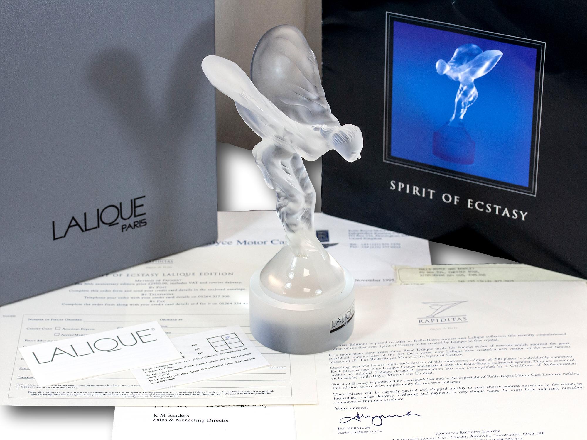 Lalique Spirit of Ecstasy Limited Edition Figure  For Sale 6
