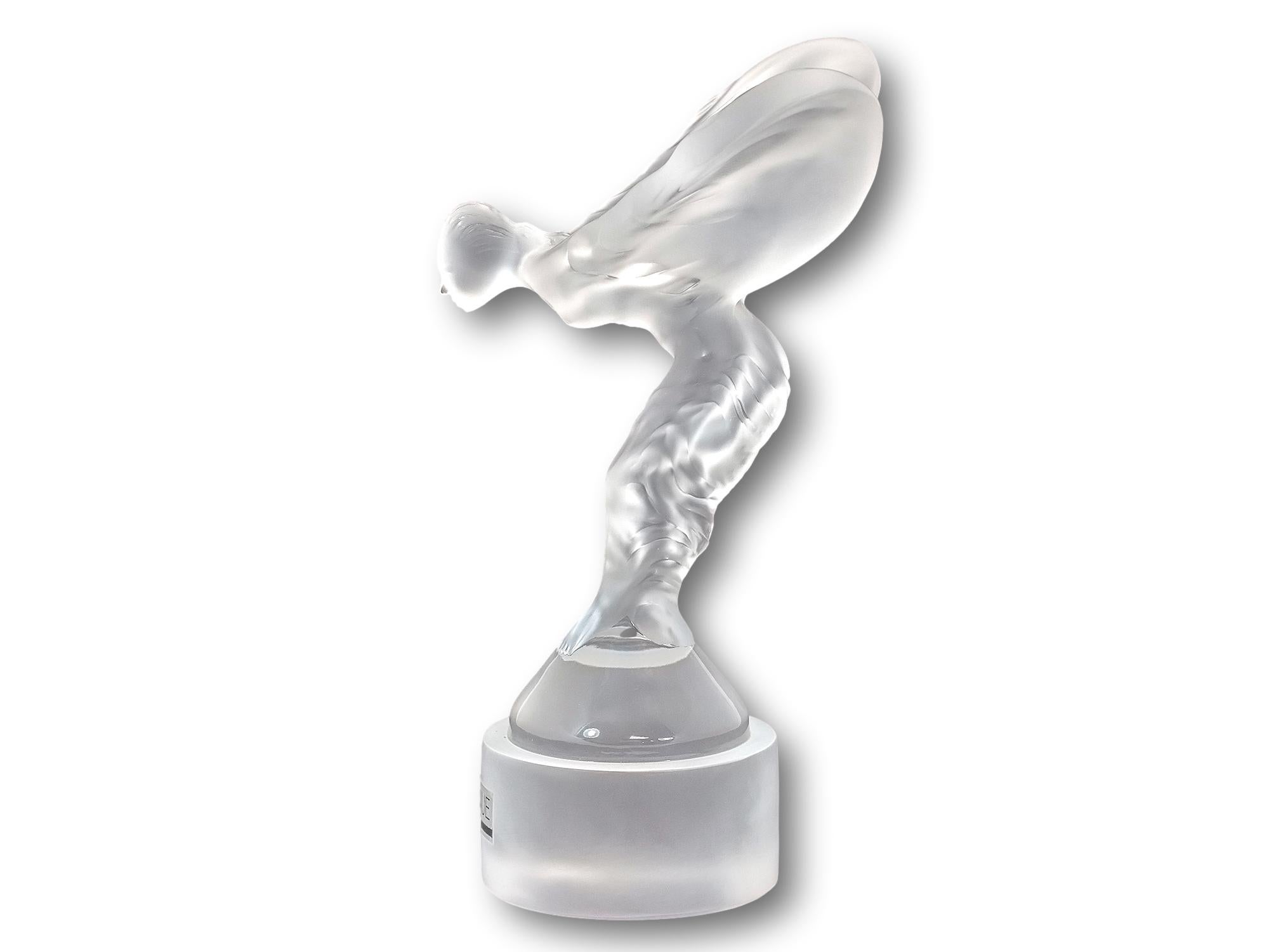 French Lalique Spirit of Ecstasy Limited Edition Figure  For Sale