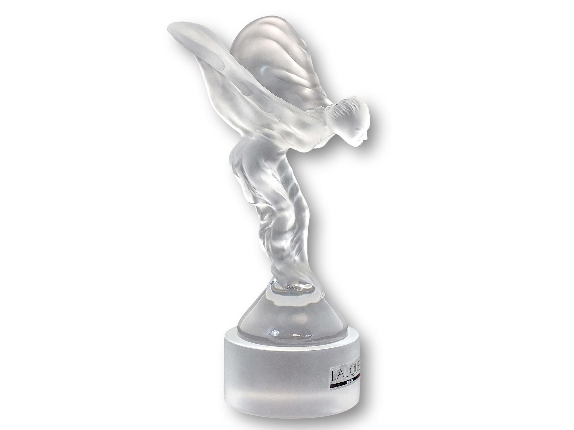 Glass Lalique Spirit of Ecstasy Limited Edition Figure  For Sale