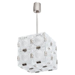 Lalique Style Czech Art Deco Crystal Pendant