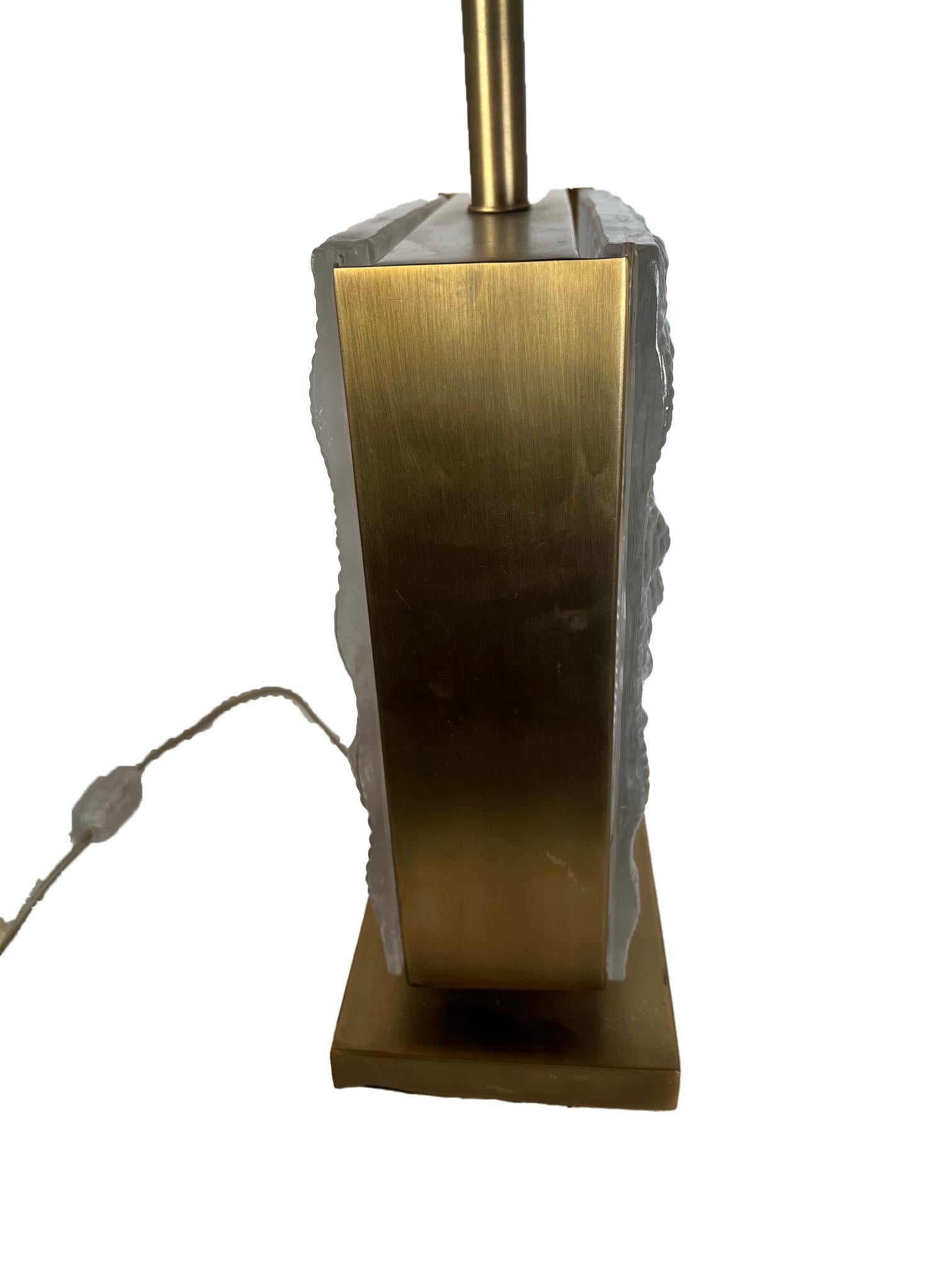 Lalique Style Square Lamps For Sale 1