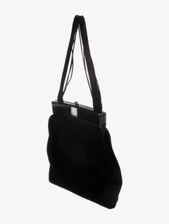 Lalique suede top handle bag