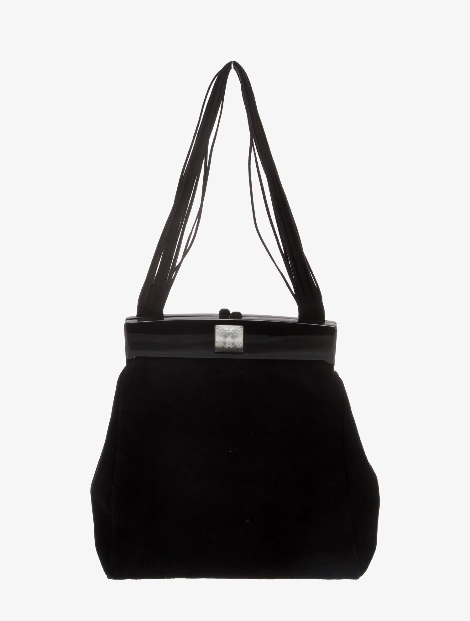 Women's Lalique suede top handle bag For Sale