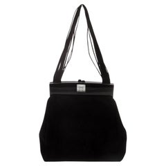 Lalique suede top handle bag