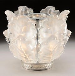 Lampe de table Lalique, modèle « CHENE »