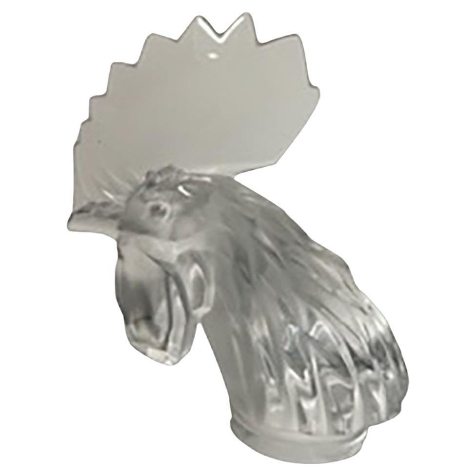 Lalique Tete De Coq Rooster Hood Ornament For Sale