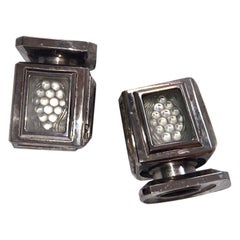 Lalique & THG Paris Metropolis Wandhalterung mit Griff oder Knopf, Set aus klarem Kristall