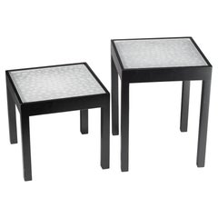 Lalique, deux tables d'appoint « Aster »